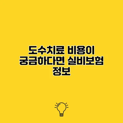 도수치료 비용이 궁금하다면? 실비보험 정보