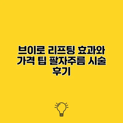 브이로 리프팅 효과와 가격 팁 팔자주름 시술 후기