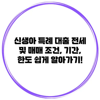 신생아 특례 대출 전세 및 매매 조건, 기간, 한도 쉽게 알아가기!