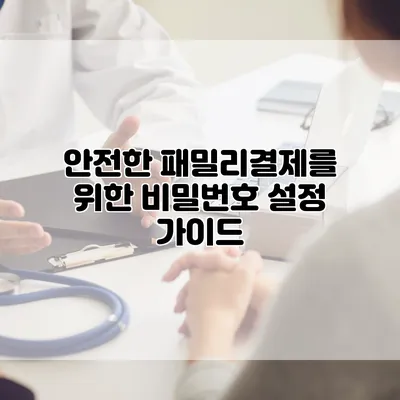 안전한 패밀리결제를 위한 비밀번호 설정 가이드