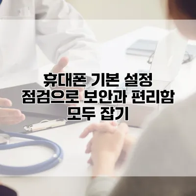 휴대폰 기본 설정 점검으로 보안과 편리함 모두 잡기