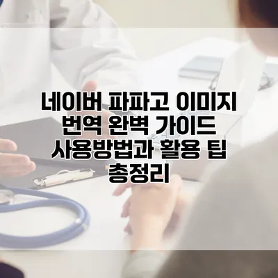 네이버 파파고 이미지 번역 완벽 가이드: 사용방법과 활용 팁 총정리